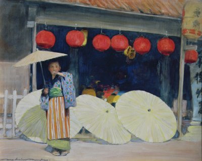 Outside a Japanese Tearoom by Mortimer Ludington Menpes